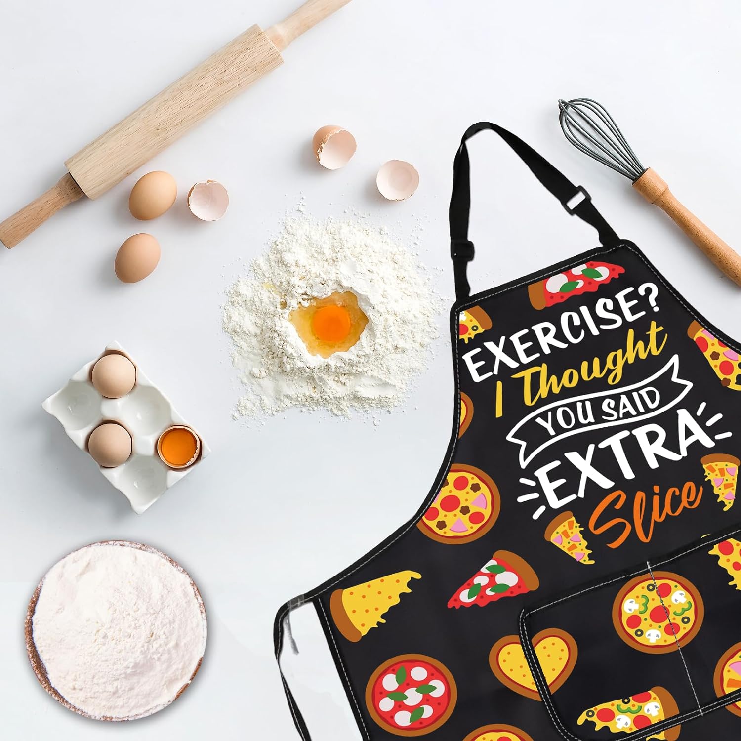 BDPWSS ピザシェフ クッキングエプロン 面白いピザギフトエクササイズ?I Thought You Said Extra Sli