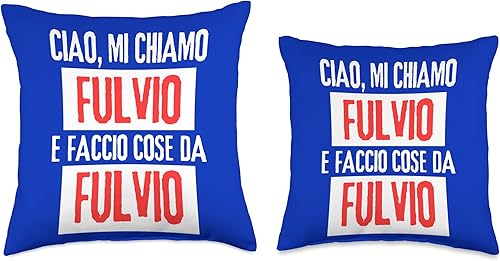 Miniatura 3 de Fulvio Idea Regalo Personalizzata con Nome Ciao Sono Faccio Cose Da Fulvio Personalizzato Throw Pillow, 16x16, Multicolor