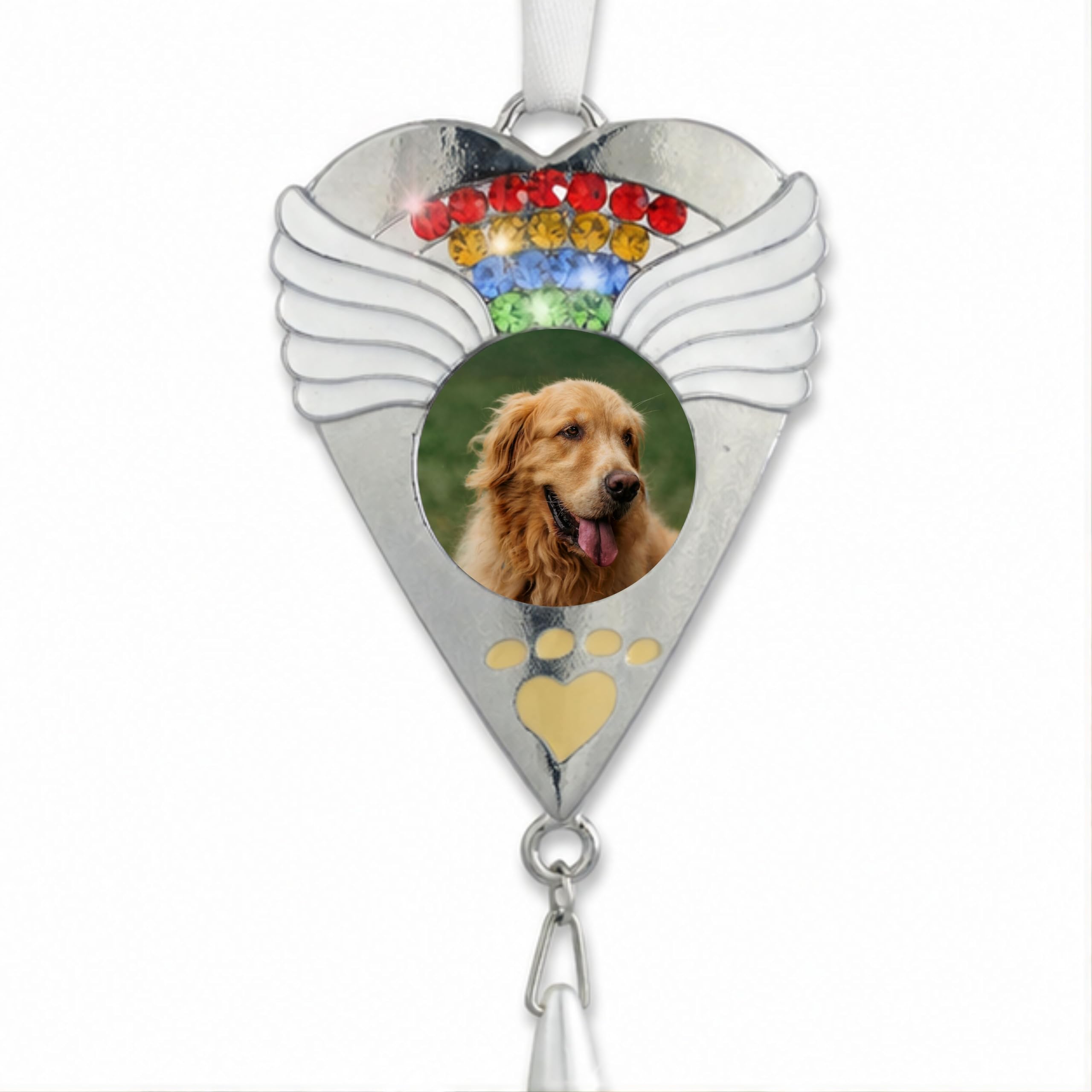 Cadeau commémoratif de deuil animalier avec boîte poème Arc-en-ciel