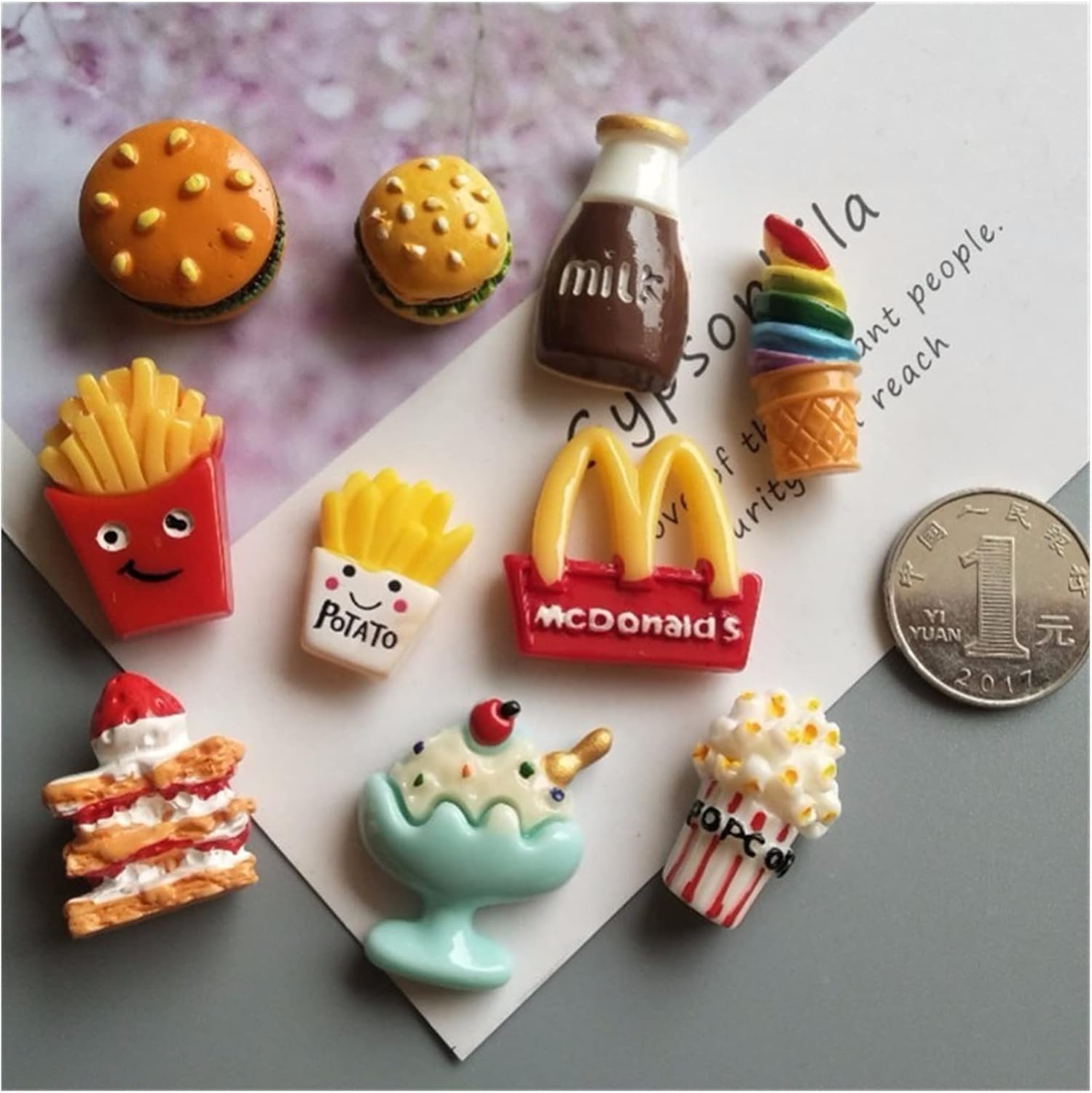 冷蔵庫用マグネット 3dかわいいフード冷蔵庫マグネットミニ冷蔵庫磁気ステッカーアイスクリーム磁気装飾