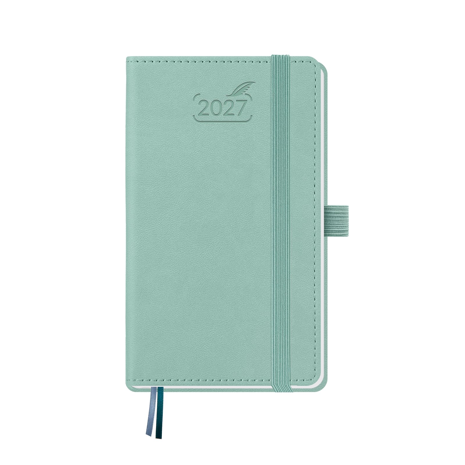 BEZEND Pocket Diary 2027 Horizontal Week to View Hardback A6 15.5 x 9 cm