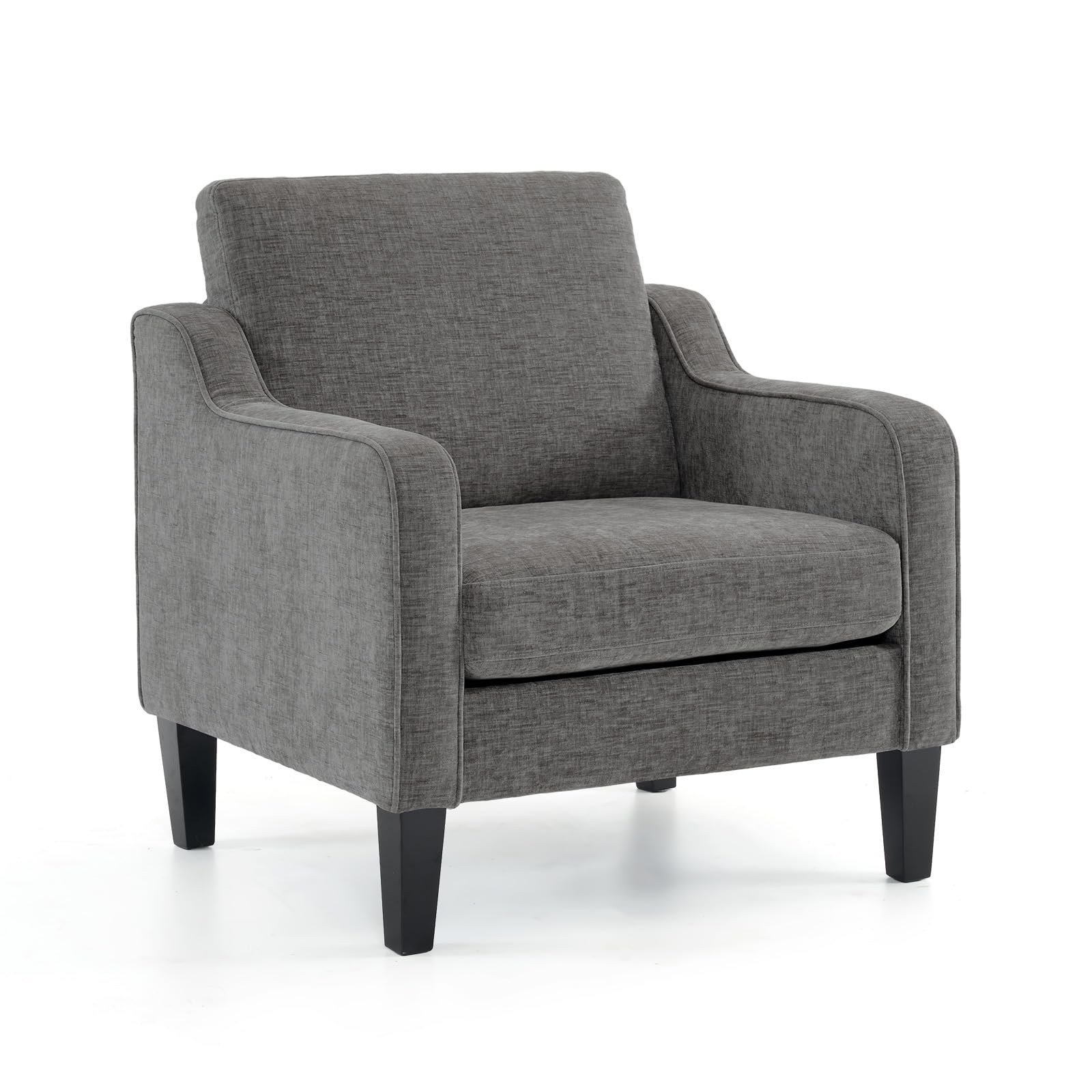 VINGLI Accent Chair, Chenille Upholstered Armchair, 380 LBS, Living Room