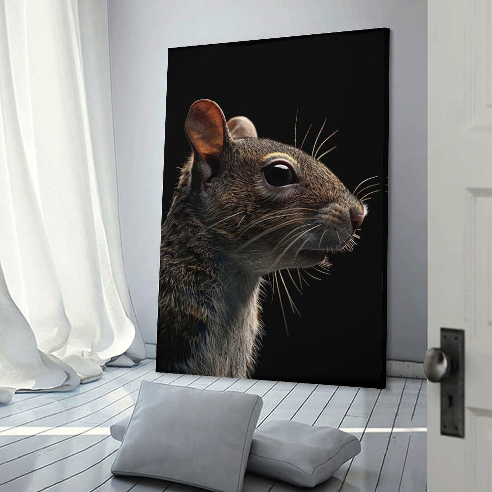 Junmoney Wall Picture Print Squirrel, 16x24inch(40x60cm), for Entrance Walls, Hall Decor Or Foyers, A Neat Decor Update for Hallways