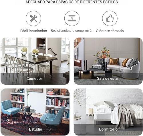 Miniatura 9 de Nrizc Juego de 4 sillas de comedor de terciopelo, sillas de comedor tapizadas tejidas con patas de metal dorado, sillas decorativas modernas para