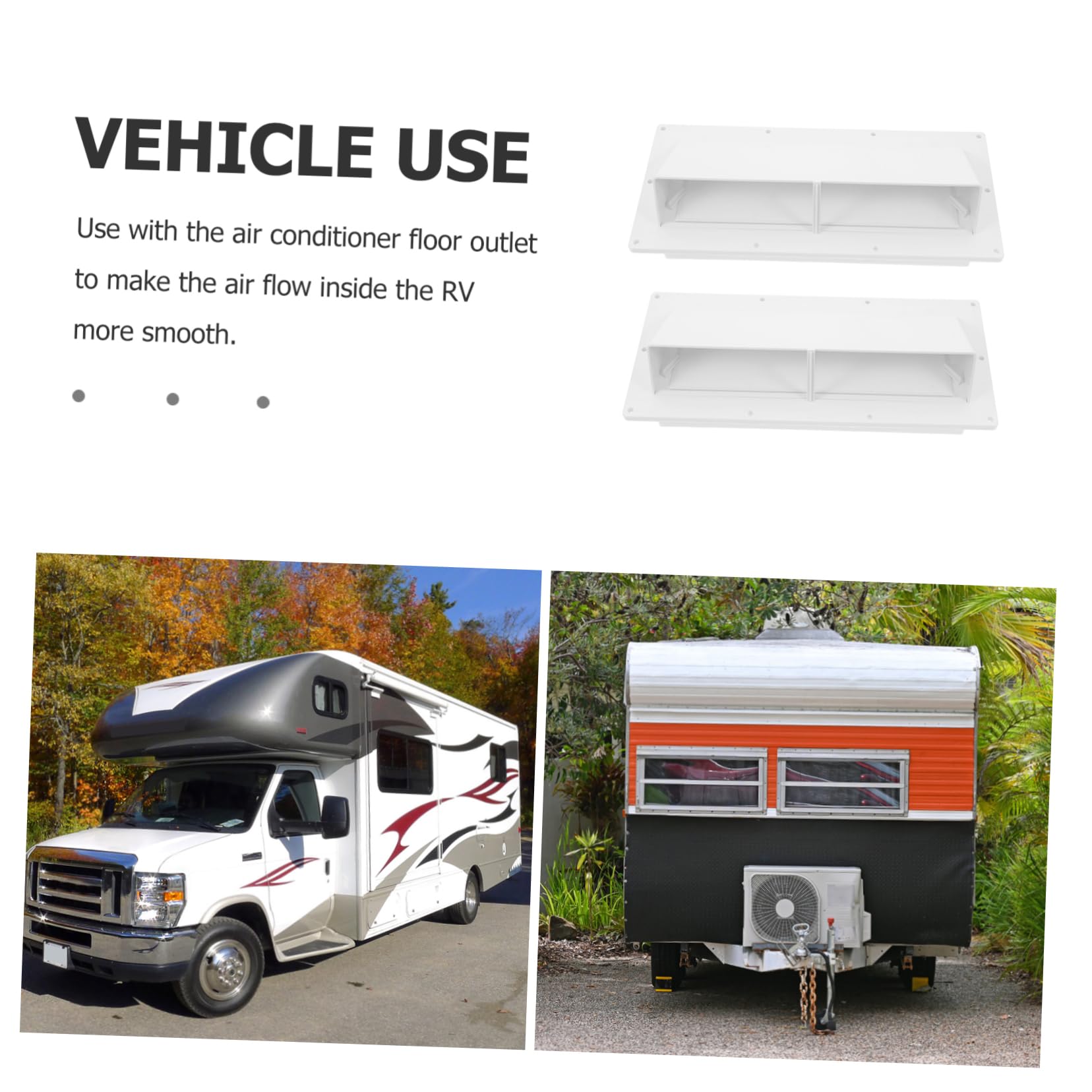 ULTECHNOVO Cubierta de Ventilación para Ventilación de Autocaravana para Horno y Ducha 2 Piezas Material Plástico Resistente, Diseño Minimalista en Camper