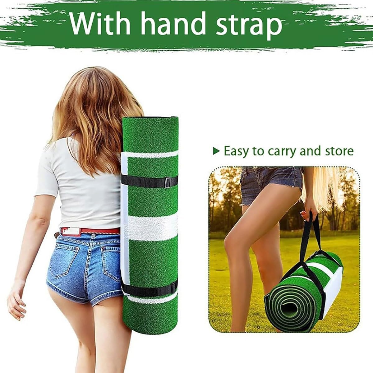 Softball Pitching Mat,5.9' x 3'/10' x 3'Baseball Hitting Mat with Rubber Mound,Batting Mat, Anti-Fade Turf with Antislip Rubber Bottom,for Fastpitch Training & Pitching Practice(Green,91*180CM)