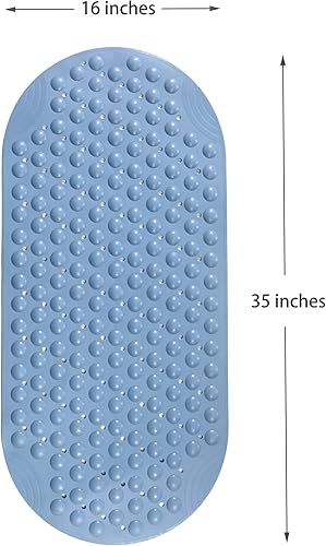 Miniatura 6 de Tapete antideslizante de elastómero termoplástico para bañera, baño, bañera, ducha, tapete para suelo de ducha para niños, con ventosas, lavable a