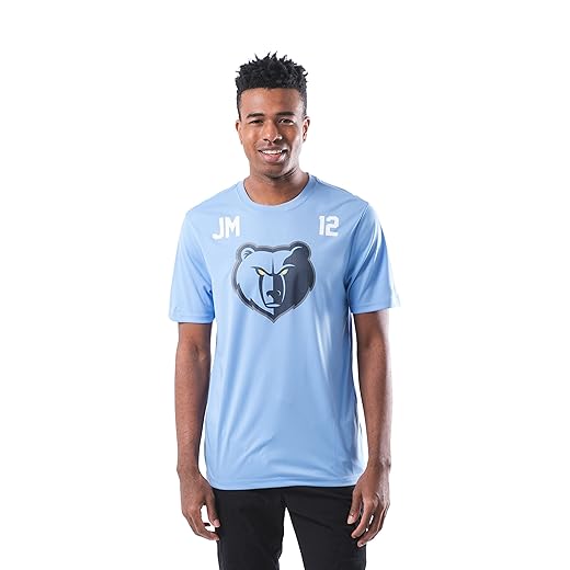 Ultra Game NBA Memphis Grizzlies - Ja Morant Mens Active Tee Shirt, Team Color, Large
