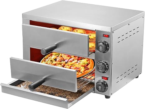 Amazon.com: Horno de pizza Horno Eléctrico Mryitcal Encimera Hogar  Comercial Pizza y Snack Horno de Acero Inoxidable para pasteles de pizza de  12.0 in Aperitivos Quesadillas y Pasteles (110 V, 2100 W)
