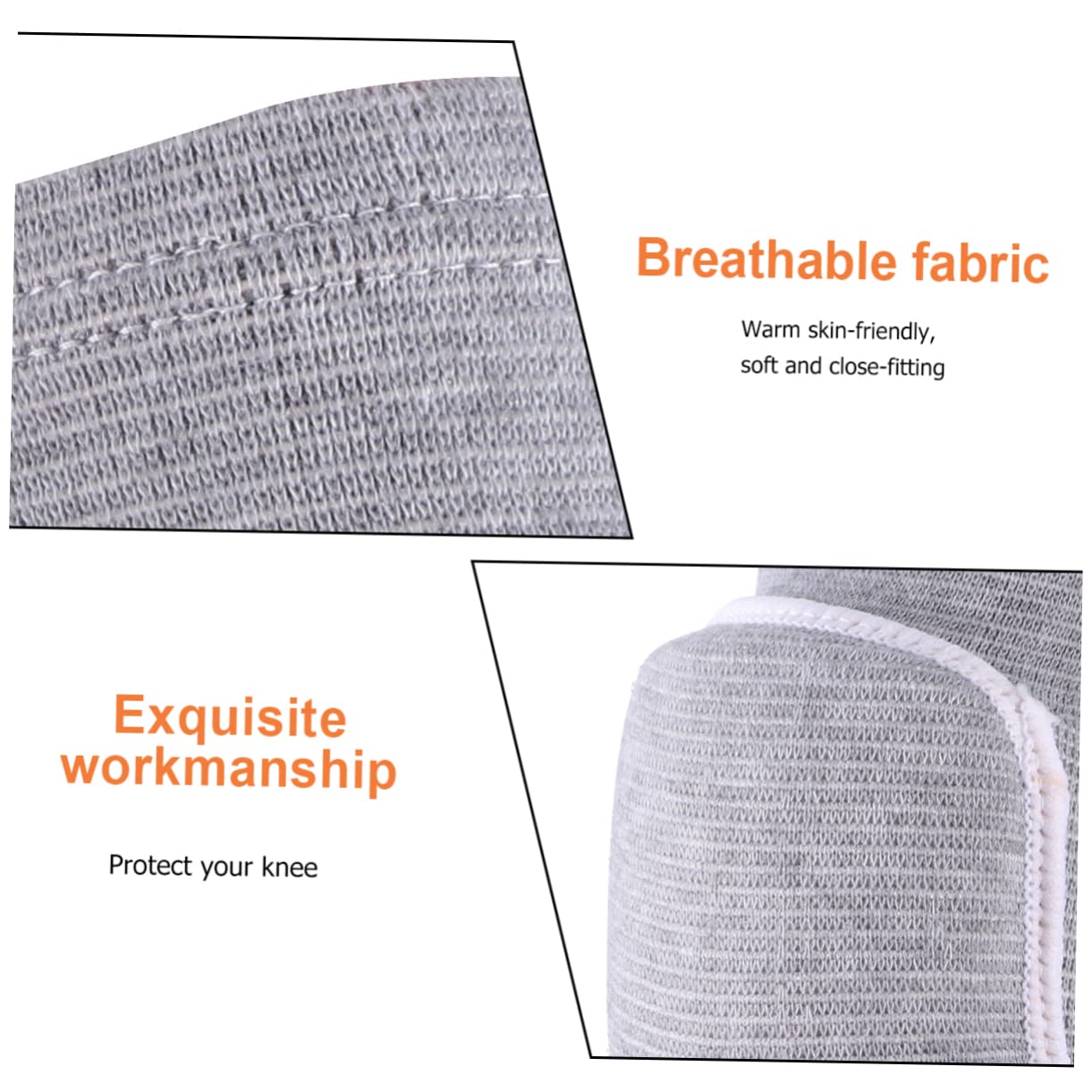 HOODANCOS 1 Pair Protective Elastic Sports Sleeves Breathable Warm Knee Pads for Basketball Climbing and Outdoor Activities Grey for Injury and Sprain Protection