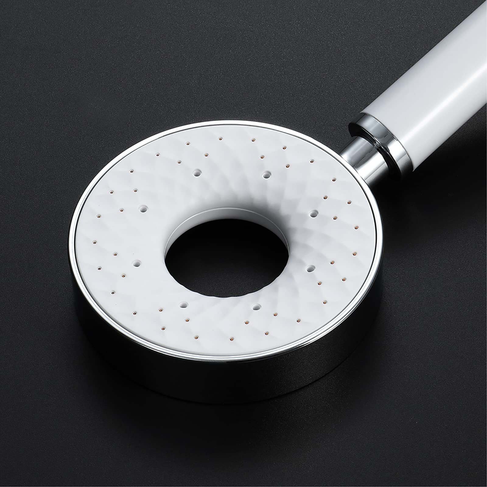 Soffione Doccia Universale Bianco e Cromo Doccetta per Doccia con 3 modalità di Funzione, ABS Telefoni Doccia Alta Pressione Doccetta per Vasca con Ottone Supporto Doccia, 1.5M Tubo Doccia
