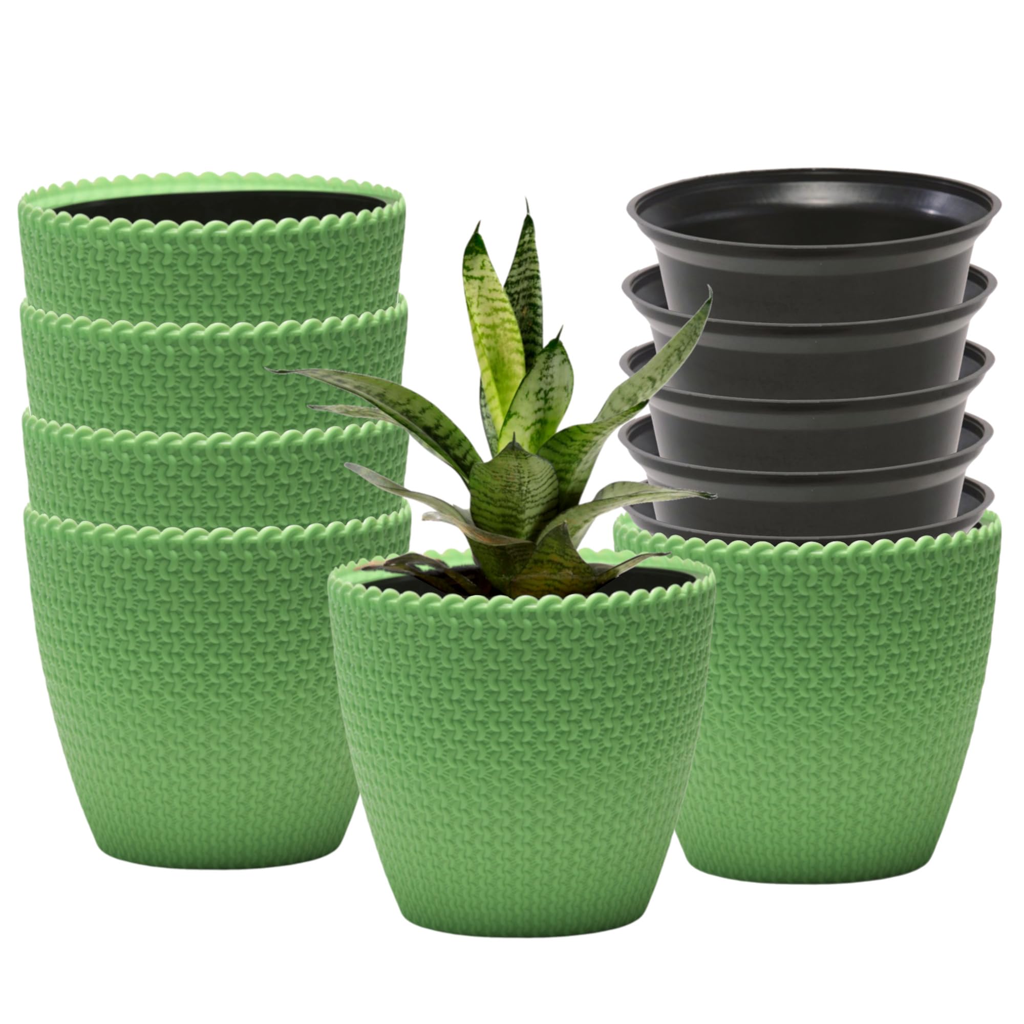 DOAP Decorative Planter Set - Self Watering Pots -10