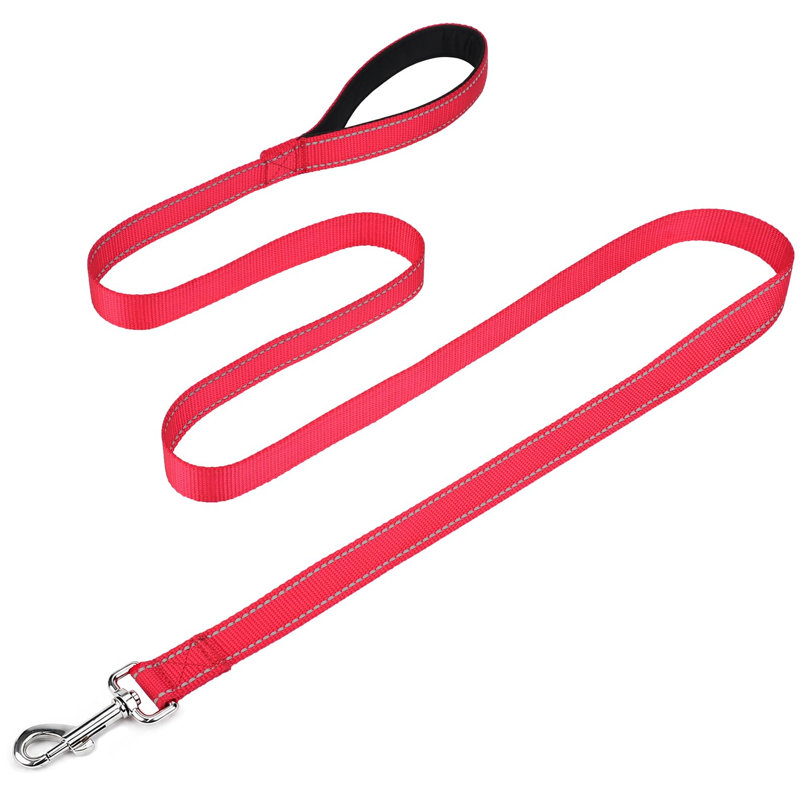 FunTags Reflective Nylon Dog Leash for Small & Medium Dogs, 6FT for Walks