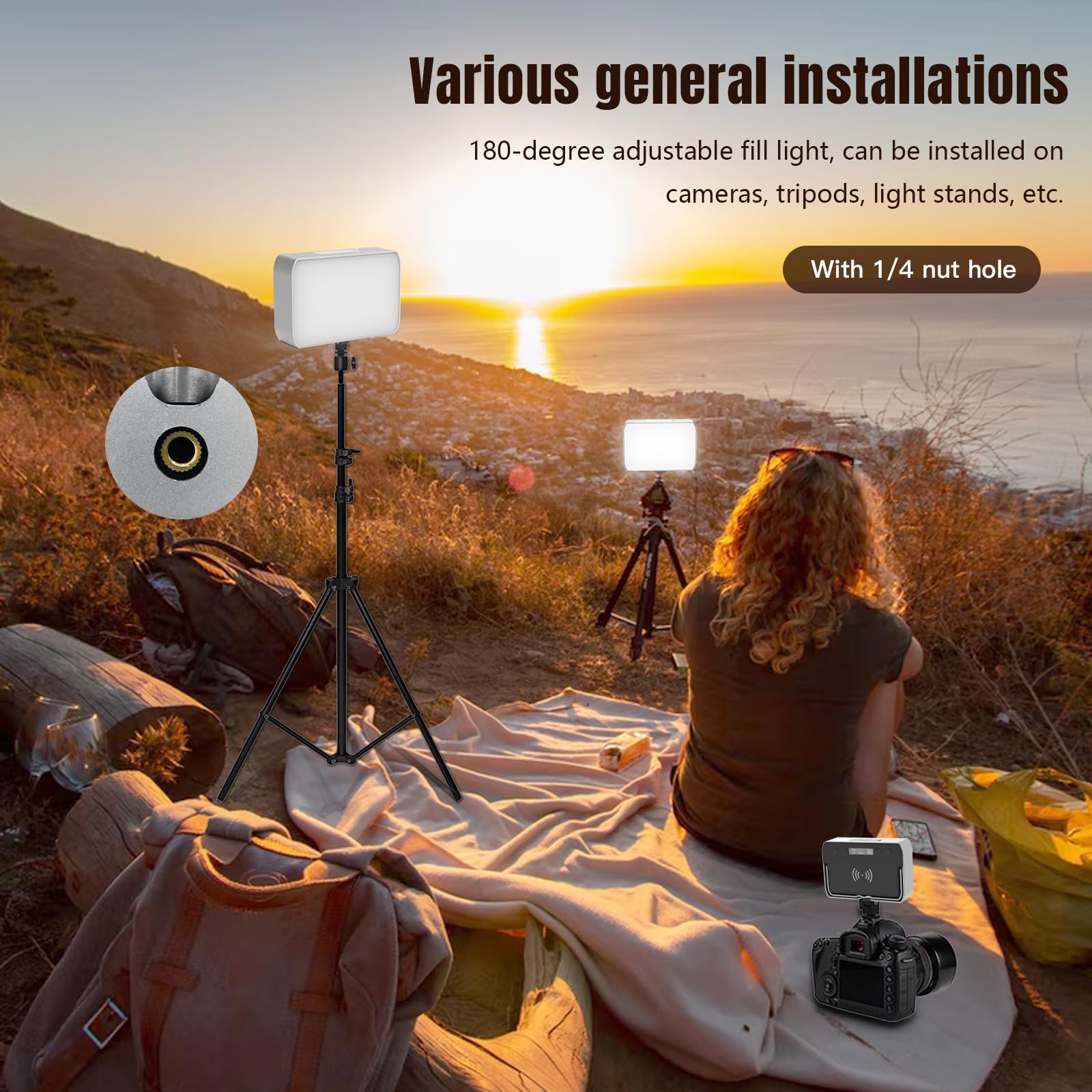 Long Life Outdoor High Power Light Camping Escursionismo Tenda Luce USB Ricaricabile Impermeabile Multifunzionale Caricabatterie Wireless Luce