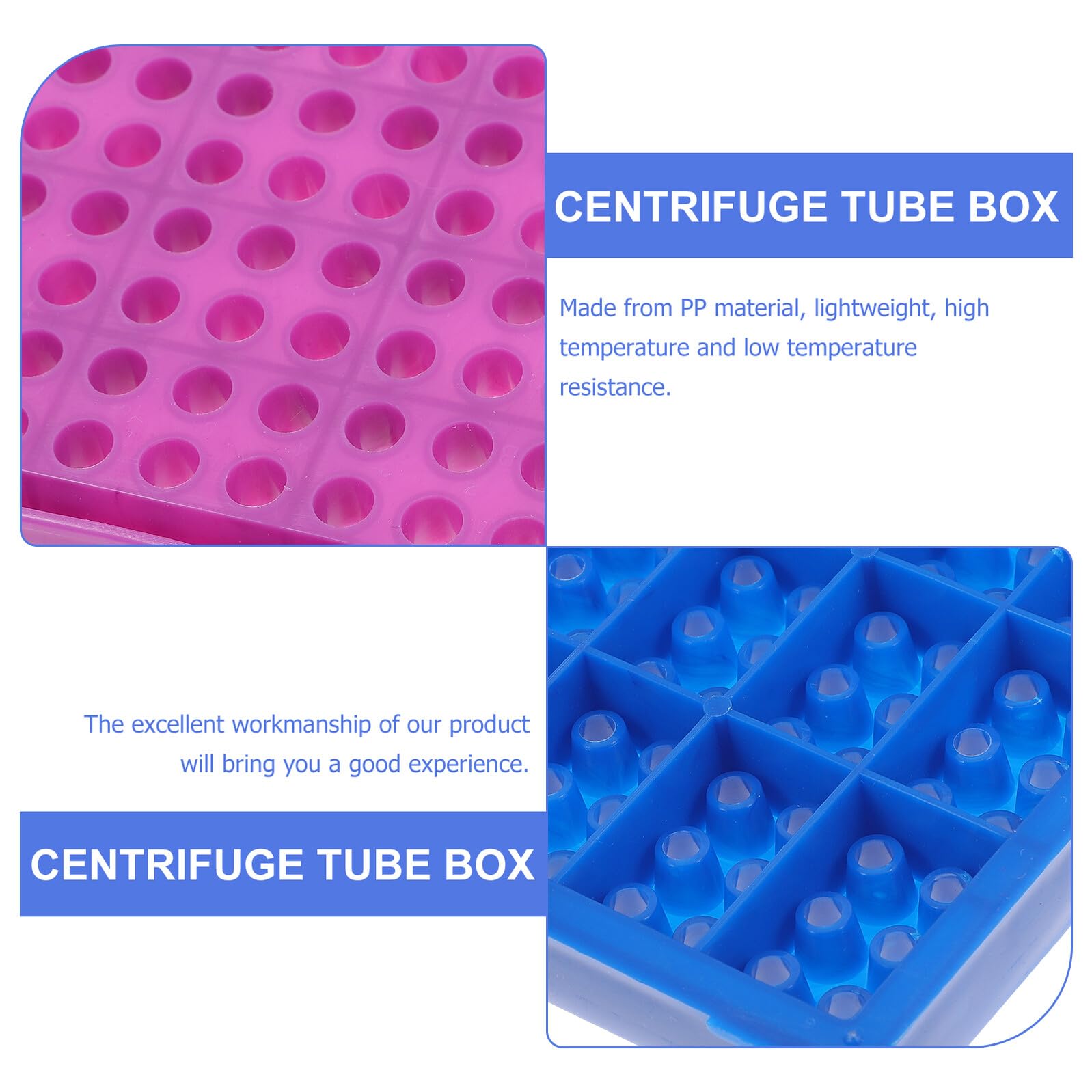4 Stück Teiliges Mikrozentrifugenröhren rack aus Langlebigem Polypropylen Hitze Kältebeständig Kompakte Aufbewahrungsbox für Laborproben Geeignet für Pcr röhrchen Farblich