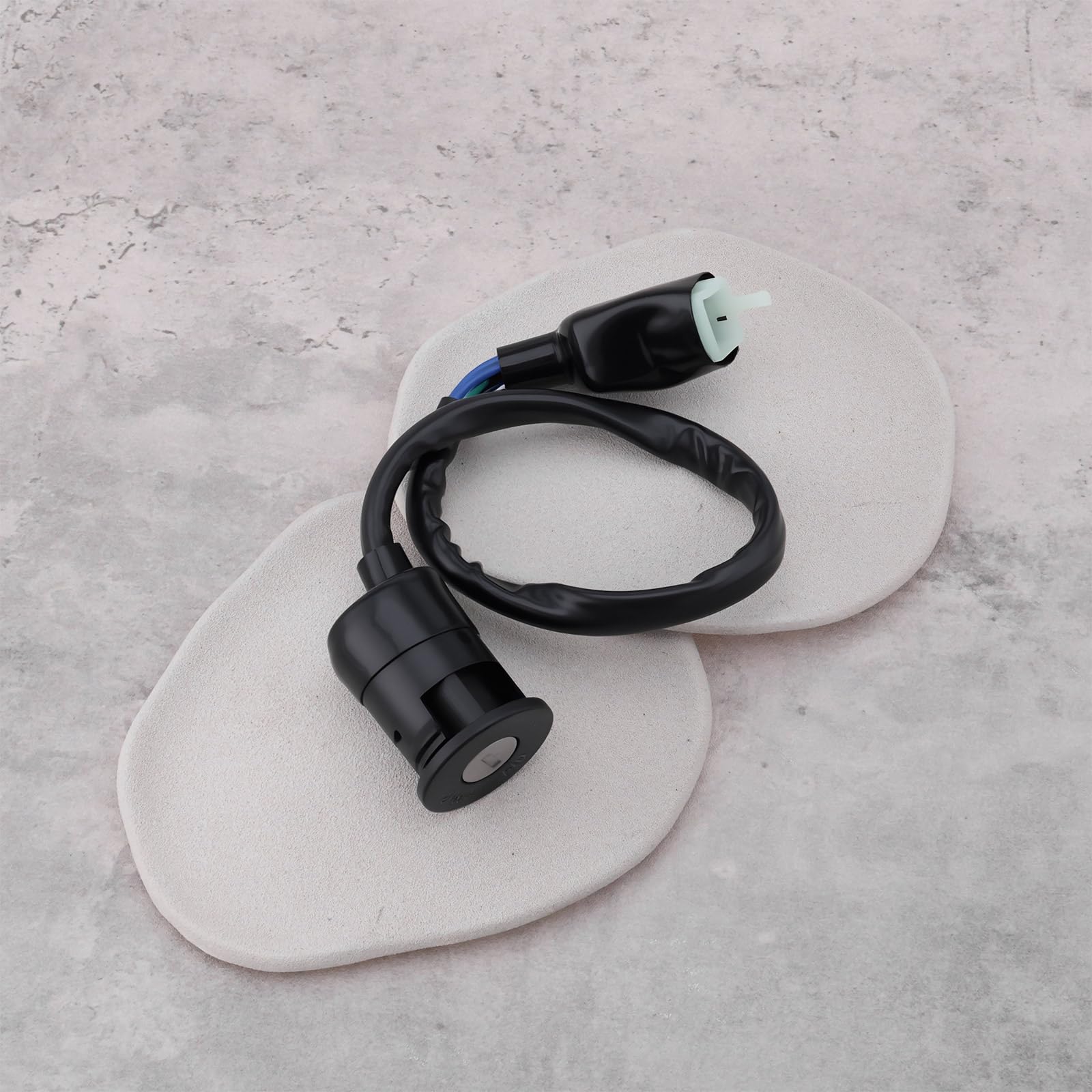 EMSea Interrupteur D'allumage 6 Broches avec Clé pour Moto (37110-03D00) Compatible avec Suzuki TS125 DR350