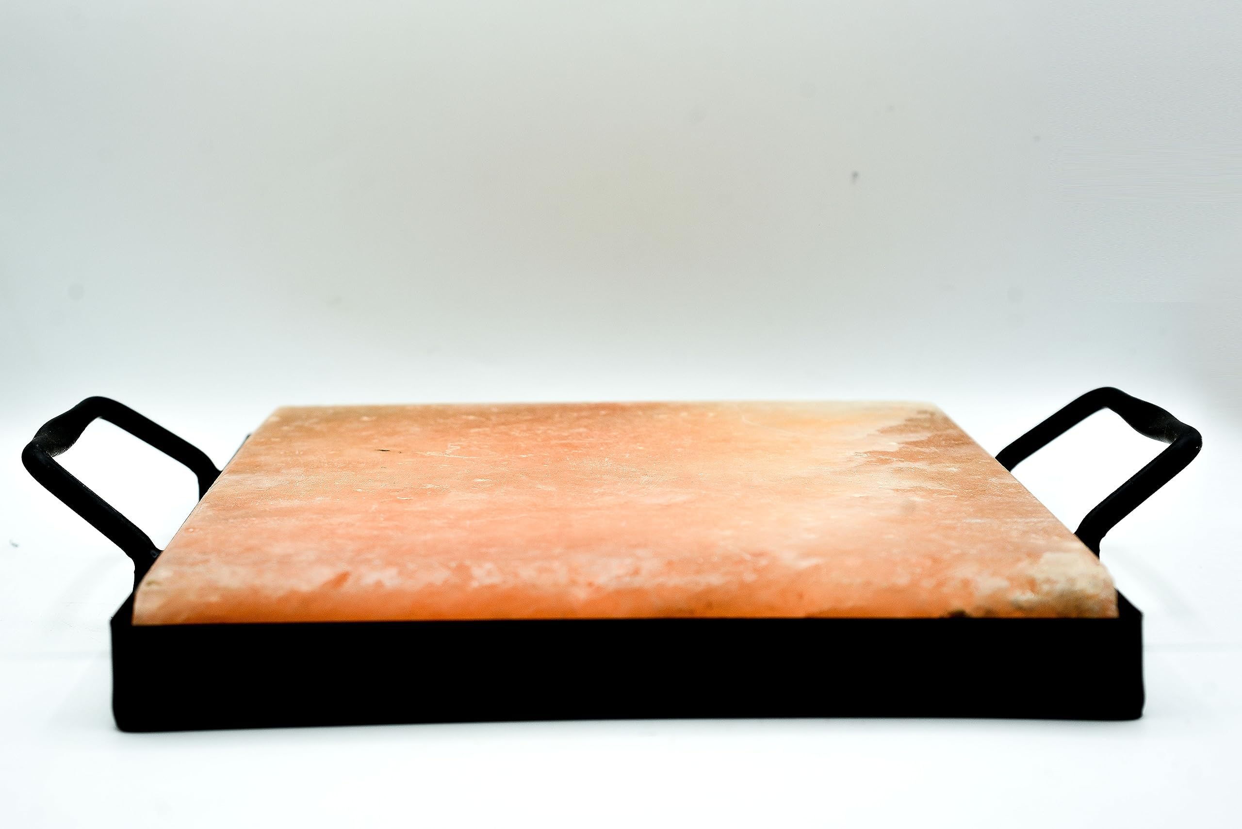 Himalayan Natural Pink Salt Tile with Tray (8x8x1) Inch