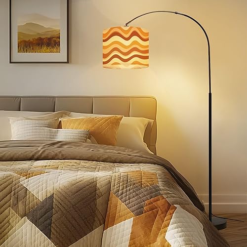 Miniatura 6 de Drum Lamp Shade Retro Fun Funky 70s Curvy Stripe Psychedelic Colorful Seamless Lampshade for Floor Lamps Table Lamps Pendant Light 11"x8.9"