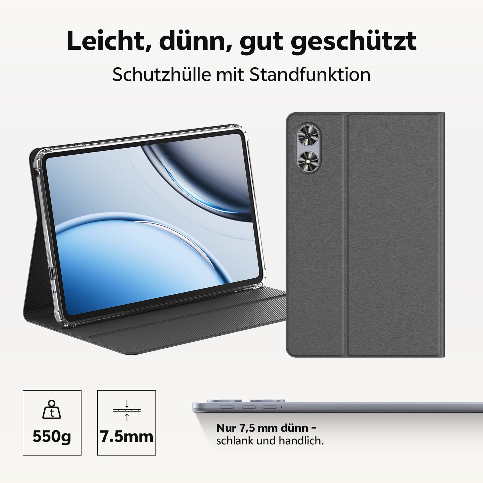 SVITOO Tablet Android 12 Pulgadas, 40 GB RAM, 128 GB ROM, GPS Integrado | Tablet con Procesador Unisoc T7280 Octa-Core 2,2 GHz, 8 GB RAM Física, Gemini AI, IPS 2K 90 Hz, 8000 mAh, Carga PD 20 W