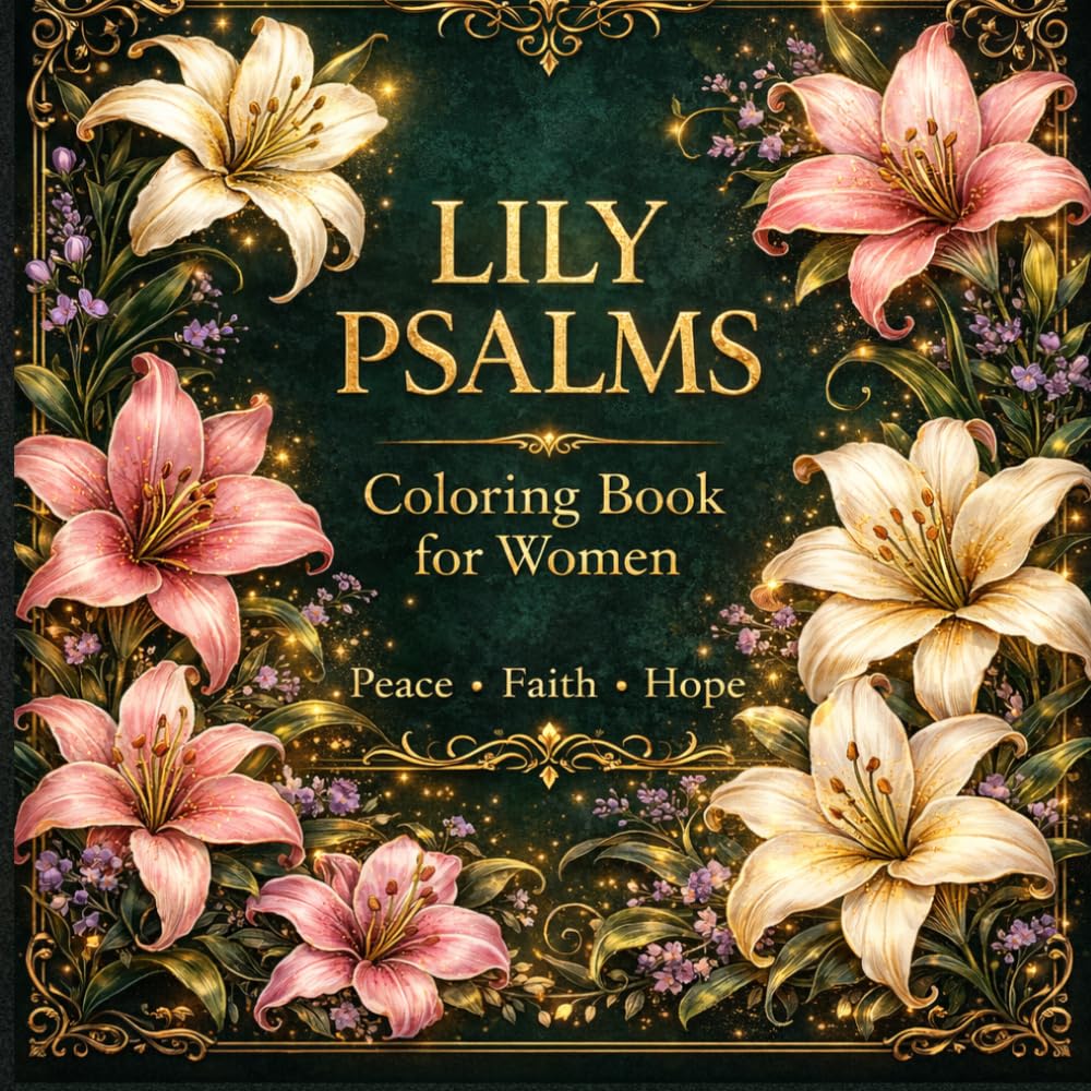 Lily Psalms Coloring Book for Women: A Relaxing Christian Coloring Book with Psalms, Flowers and Inspirational Bible Verses for Stress Relief (Bible Psalms Coloring Series for Women)