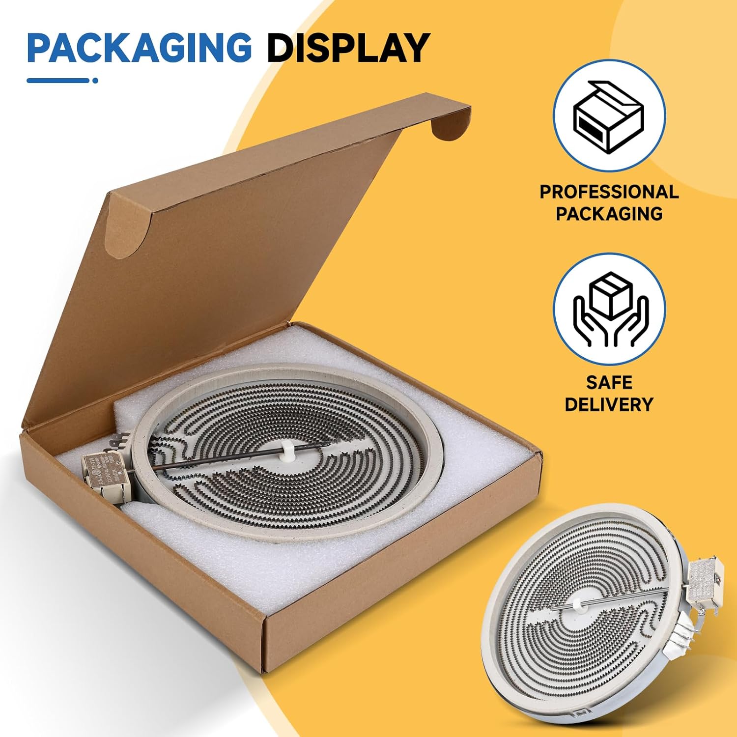 Improve 316555800 W10823692 Dual Radiant Surface Element 9 in/6 in AP4556791 Fit For Frigidaire For Kenmore For Whirlpool Stove Dual Haliant Surface Replace DG47-00022A 316418401 316418400 WPW10275049