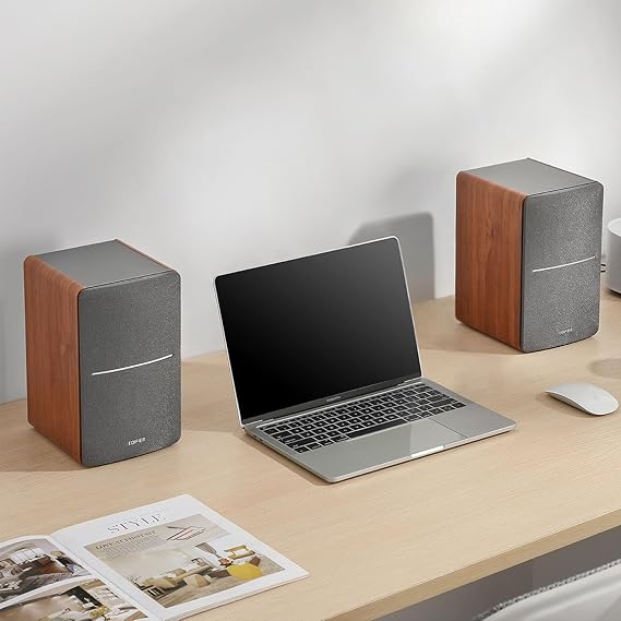 Edifier R1280T Powered Bookshelf Speakers - 2.0 Active Near Field Studio Monitor Speaker - Wooden Enclosure - 42 Watts RMS Power