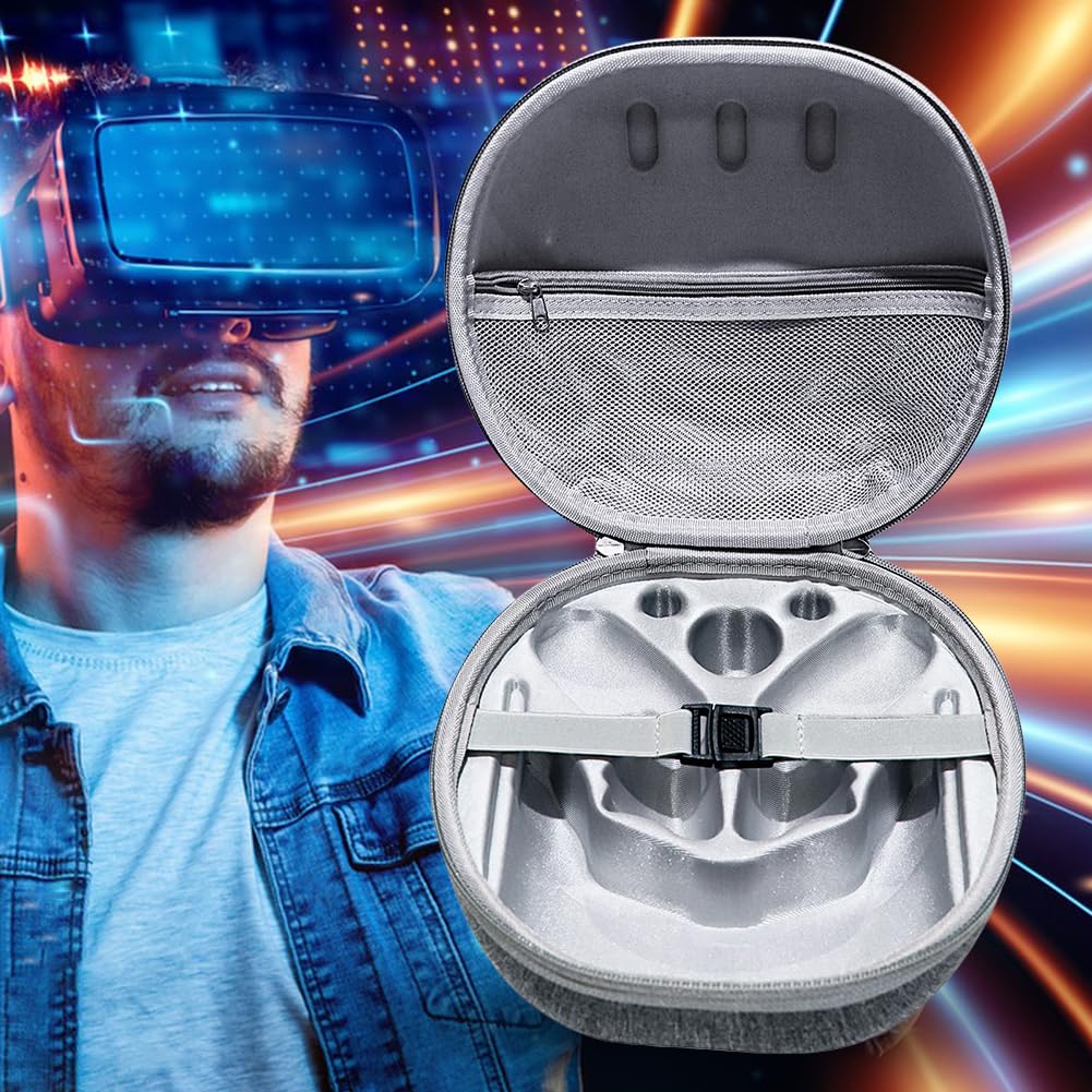 Étui de Transport Rigide pour Casque Meta Quest 3 Étui de Transport Antichoc Anti-Rayures avec bandoulière Sac de Rangement pour Casque Compatible avec Quest 3 Accessoires