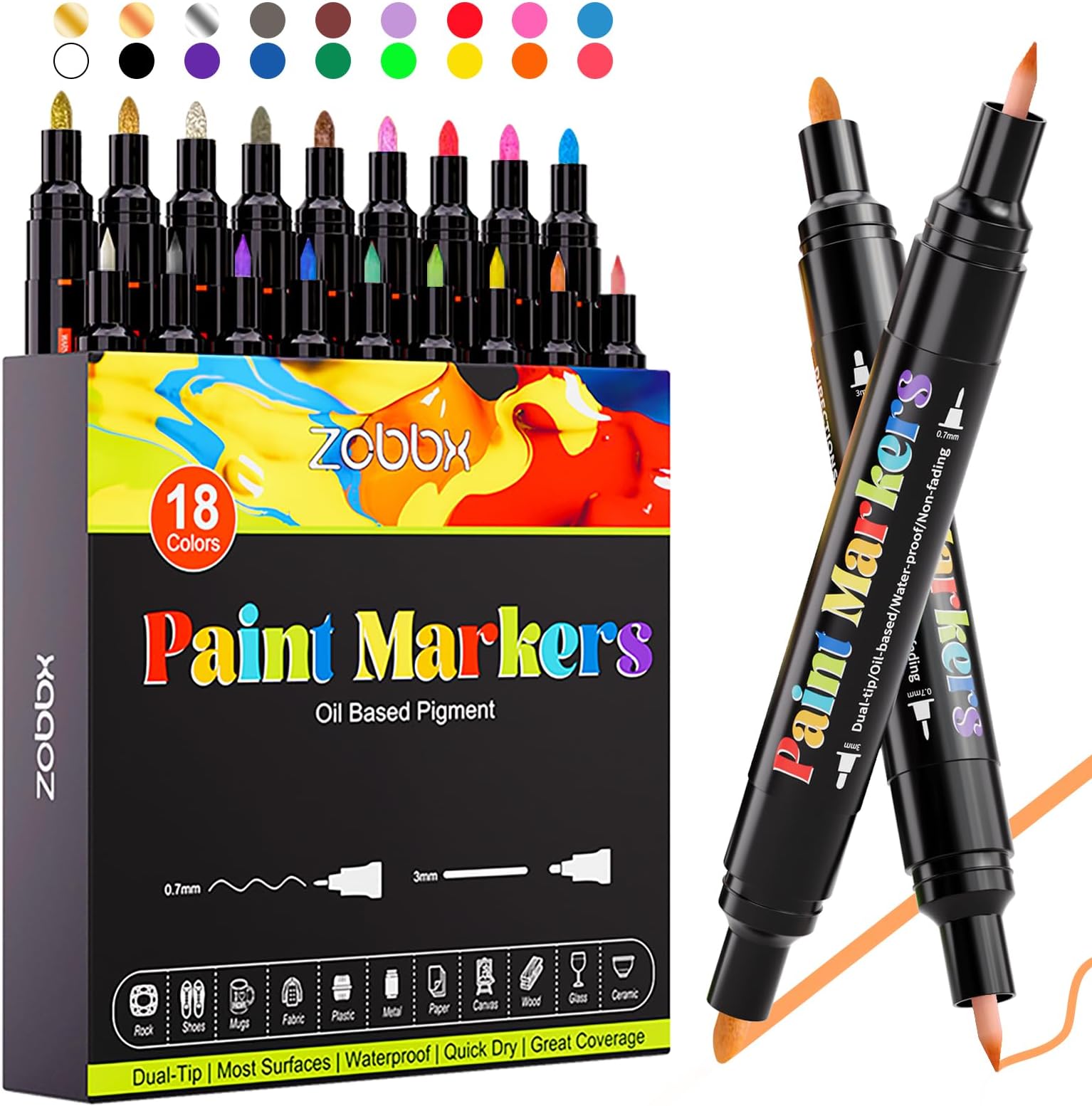 IRIS & OLIVIA Acrylic Paint Markers Set Permanent Paint