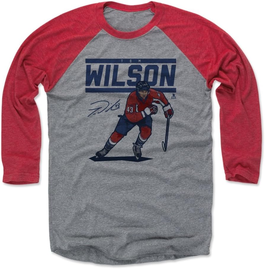 500 LEVEL Tom Wilson Shirt - Washington Hockey Raglan Tee - Tom Wilson Score