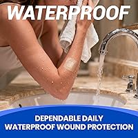 Vista 3 de Vendajes grandes impermeables de 2 x 2 pulgadas de espuma de silicona para cuidado de heridas de piel sensible, almohadilla cohesiva adhesiva
