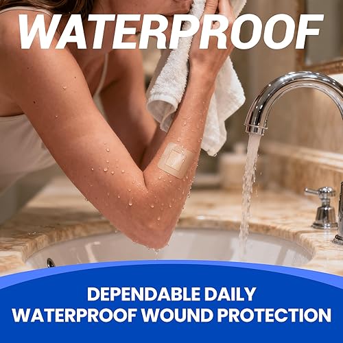 Miniatura 3 de Vendajes grandes impermeables de 2 x 2 pulgadas de espuma de silicona para cuidado de heridas de piel sensible, almohadilla cohesiva adhesiva con