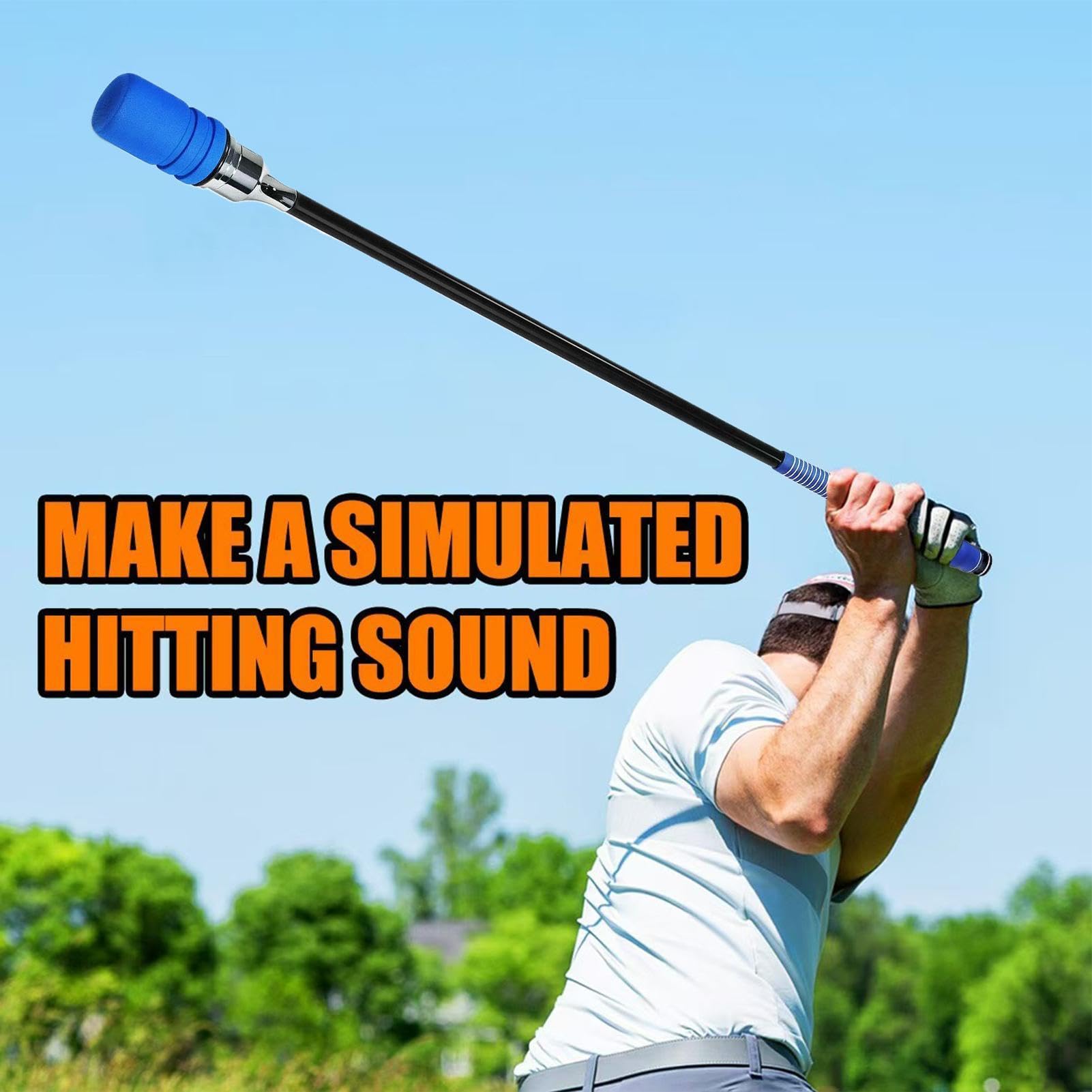 Bastone da golf per allenamento dell'equilibrio, strumento portatile di correzione della posizione delle mani con feedback uditivo, perfetto per fitness, campi da golf, casa, cortile e palestra al