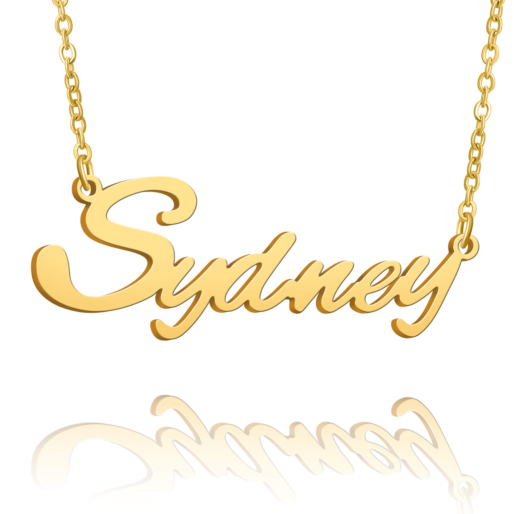 Personalized Name Necklace 14k Gold Plated New Mom Bridesmaid Gift