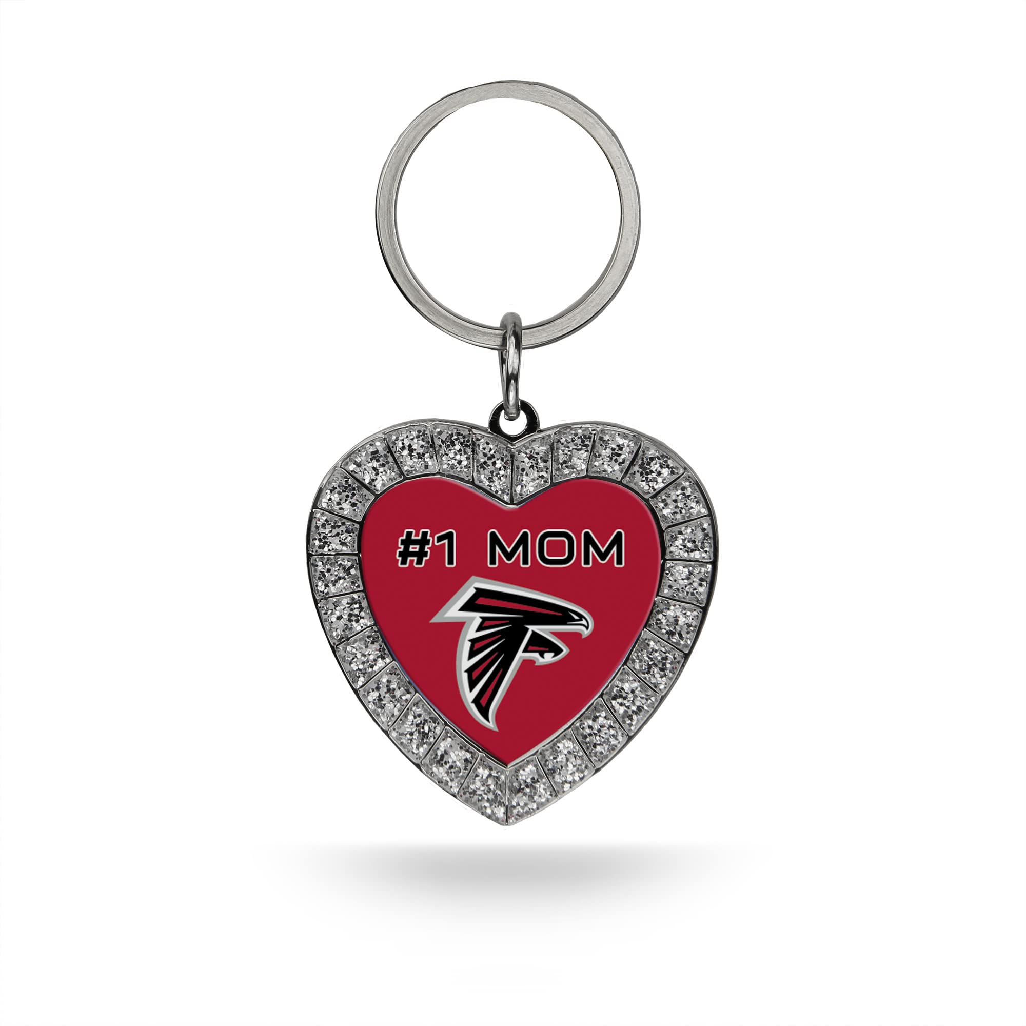Rico Industries NFL Football Rhinestone Heart Keychain - Great Accessory