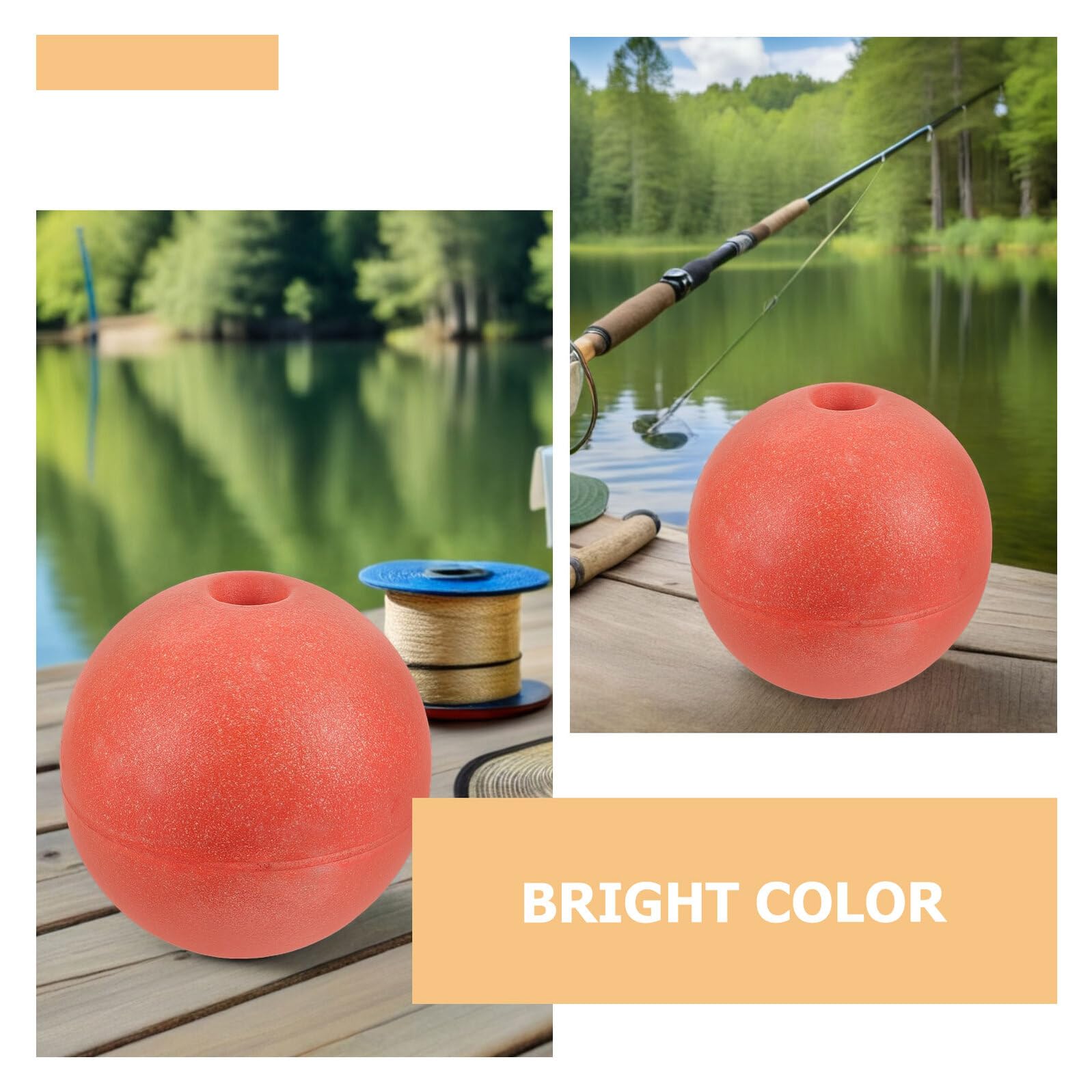 Veemoon 2 Galleggianti in Schiuma Ø20cm Rosso per Reti da Pesca, Galleggiante di Ancoraggio per Barche e Kayak, Accessori Galleggianti Resistenti ai Raggi UV per Allevamento Acquatico
