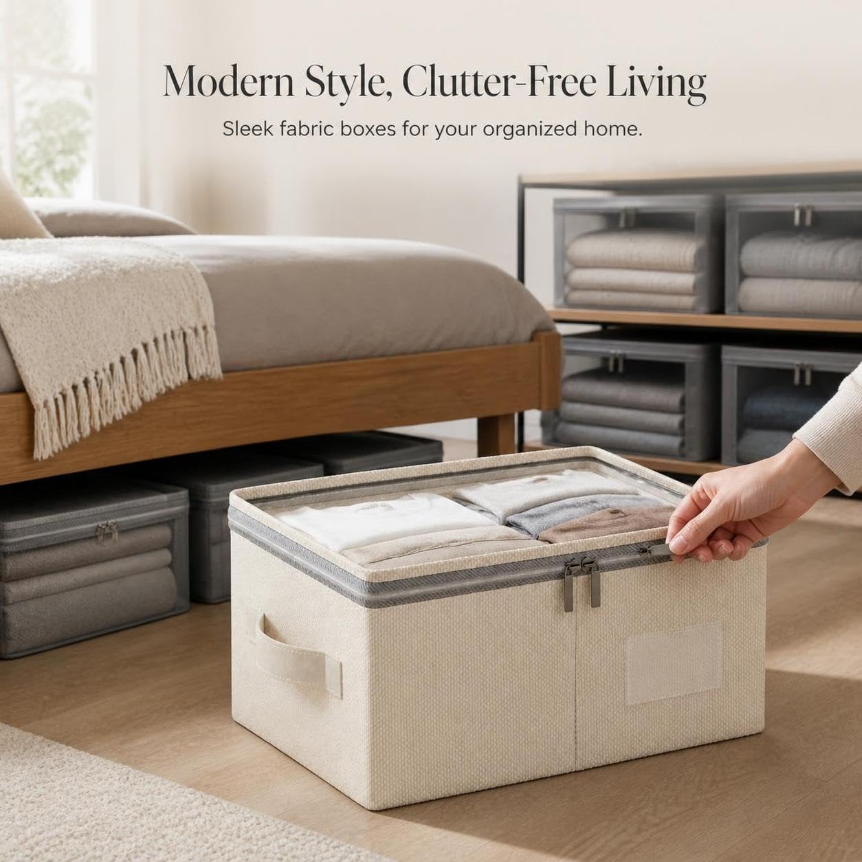 Caja Organizadora Plegable con Tapa, size to 4