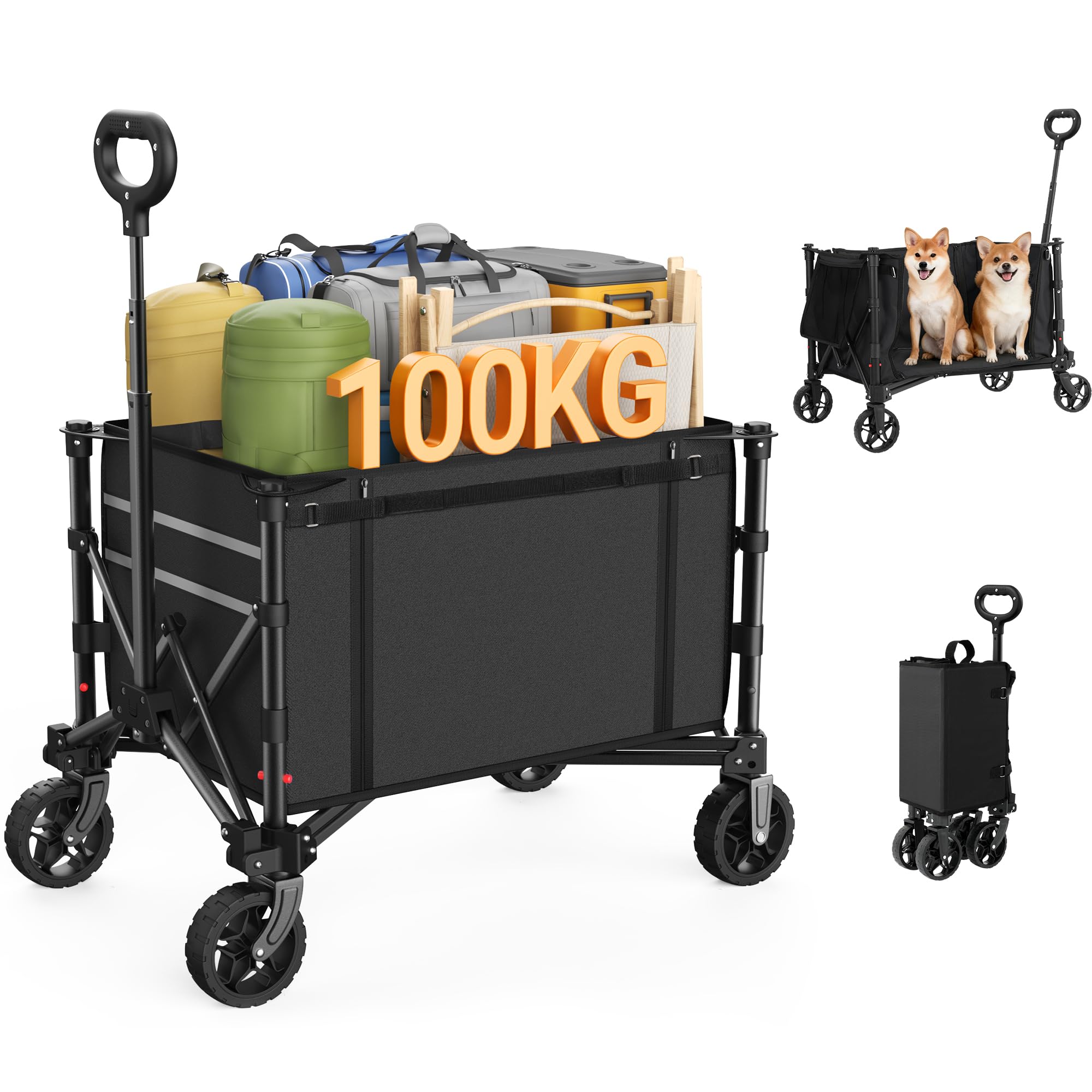 Amazon | Raynesys キャリーワゴン アウトドアワゴン 耐荷重100kg 大
