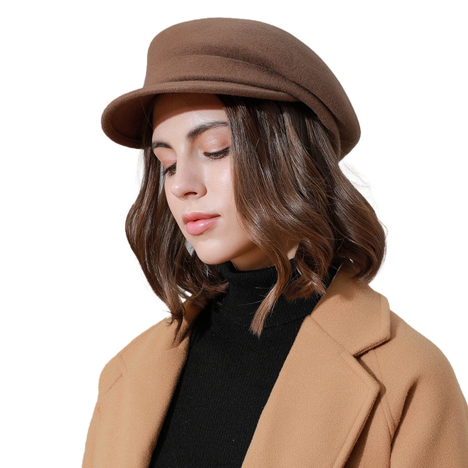 F FADVES Women Wool Newsboy Cap Ladies Fashion Beret Caps Winter Casual Hats