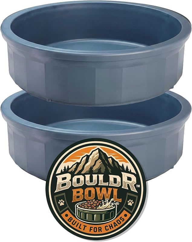 Tigela para Cães e Gatos de Plástico Reforçado Healthy Surplus Azul 1,42 L – Pacote com 2