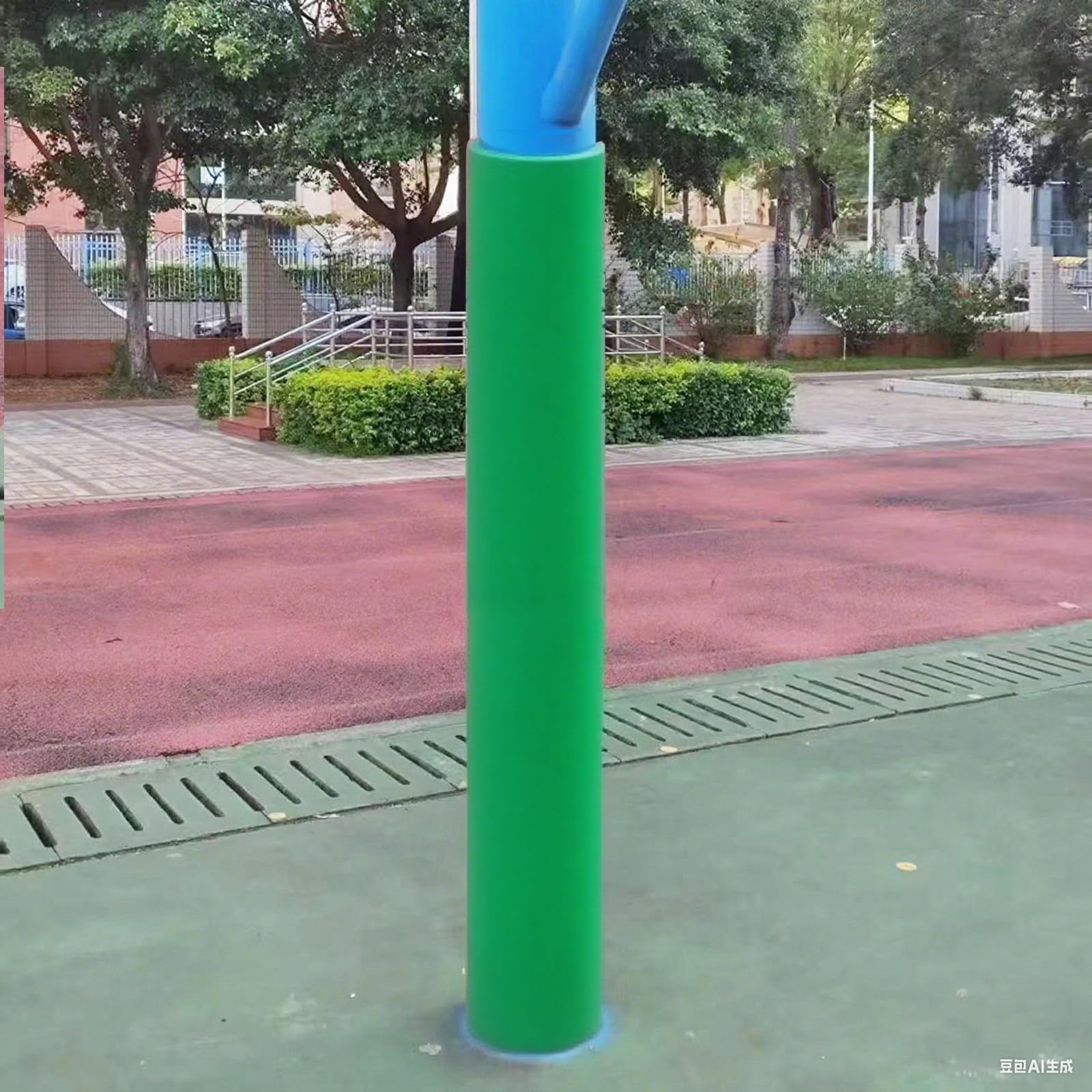 6ft Tall Round Pole Protector Padding, Foam Cushion Pad for Basketball Rack, Outdoor UV Resistant Post Cover for Metal/Wood/Concrete Columns