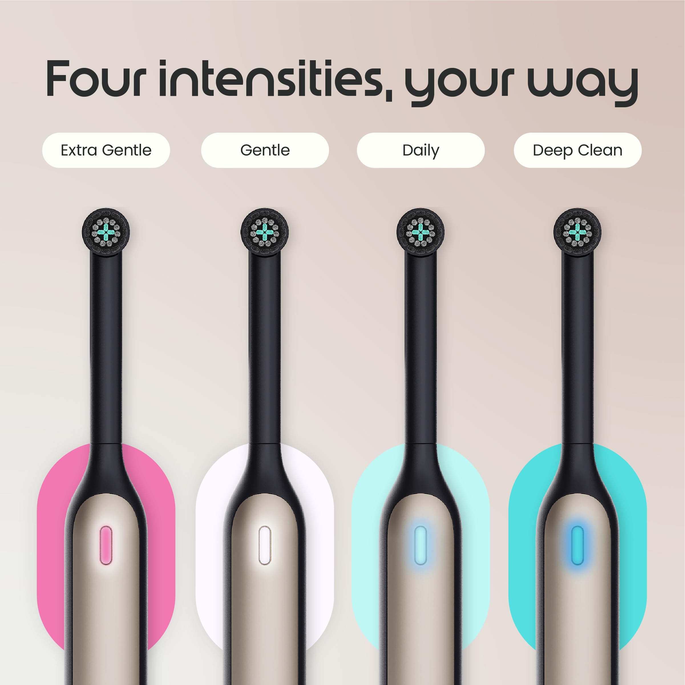Quip Rev - Cepillo de dientes oscilante inteligente, cepillo de dientes eléctrico temporizado con funda, 11 veces más eliminación de placa, 4 intensidades, carga de batería de 30 días, color negro