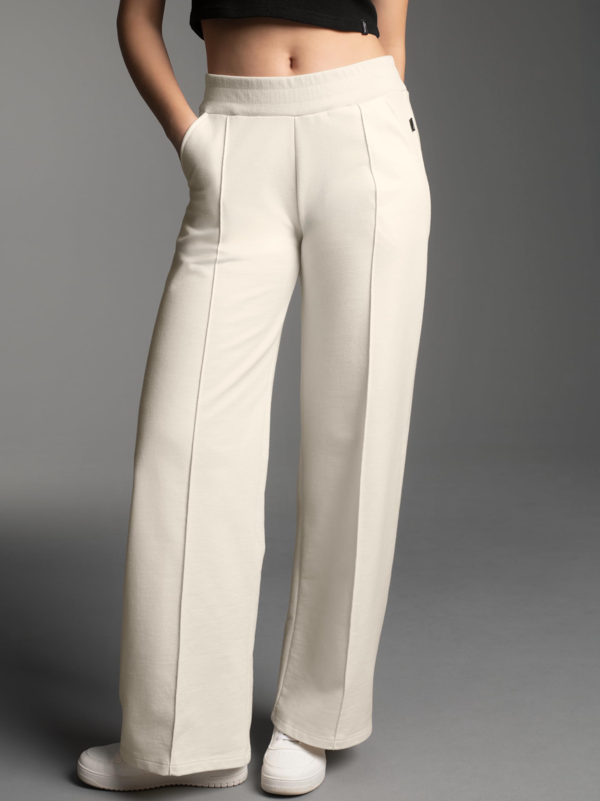 Trigema Damen Jogginghose mit Weitem Bein Freizeithose
