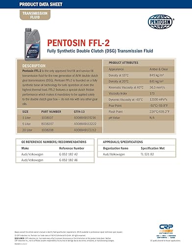 Miniatura 4 de Pentosin 8038207 KIT para fluido de transmisión, 169.07 onzas líquidas