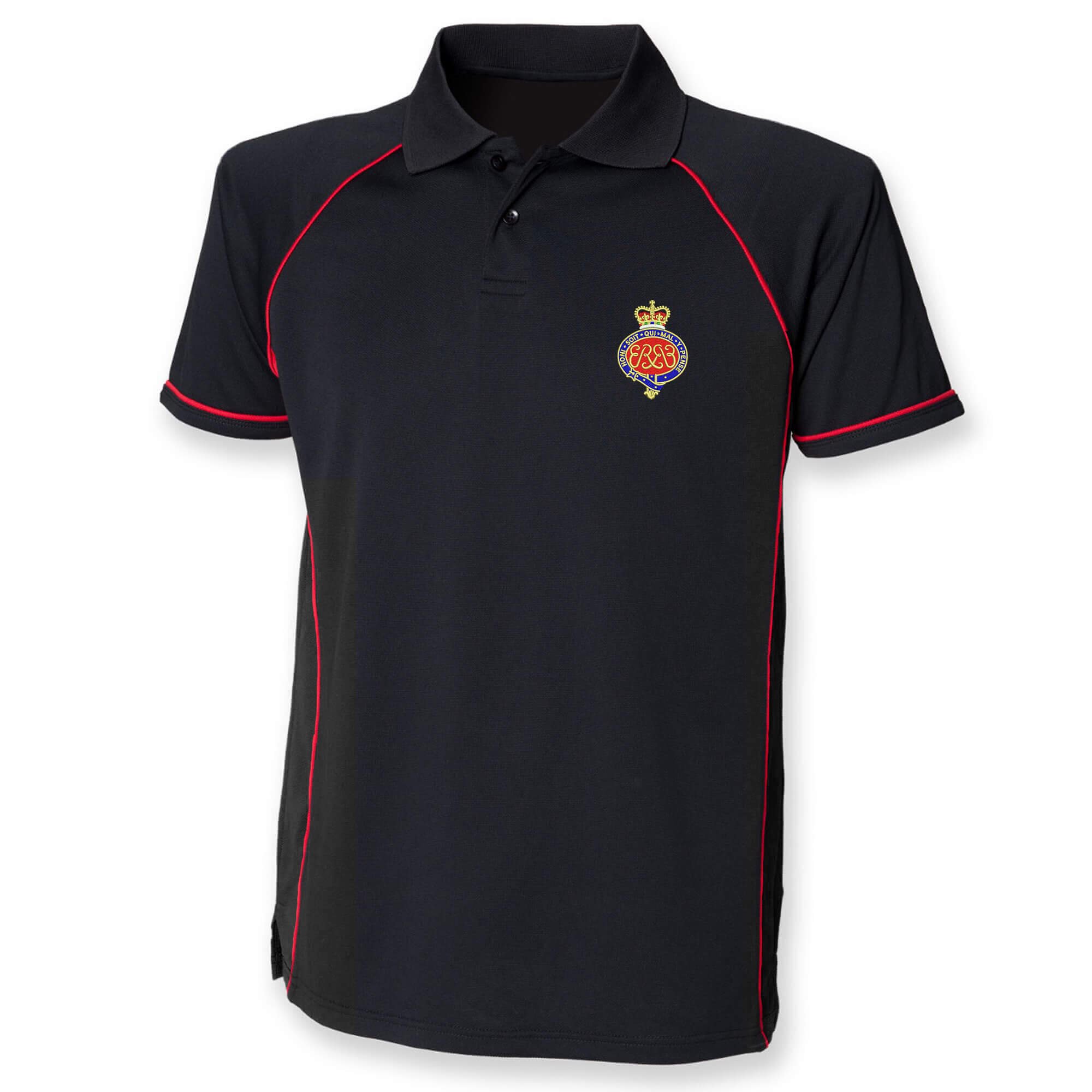 Pineapple Joe's Men's Black/Red Grenadier Guards Performance Polo - 2X Large
