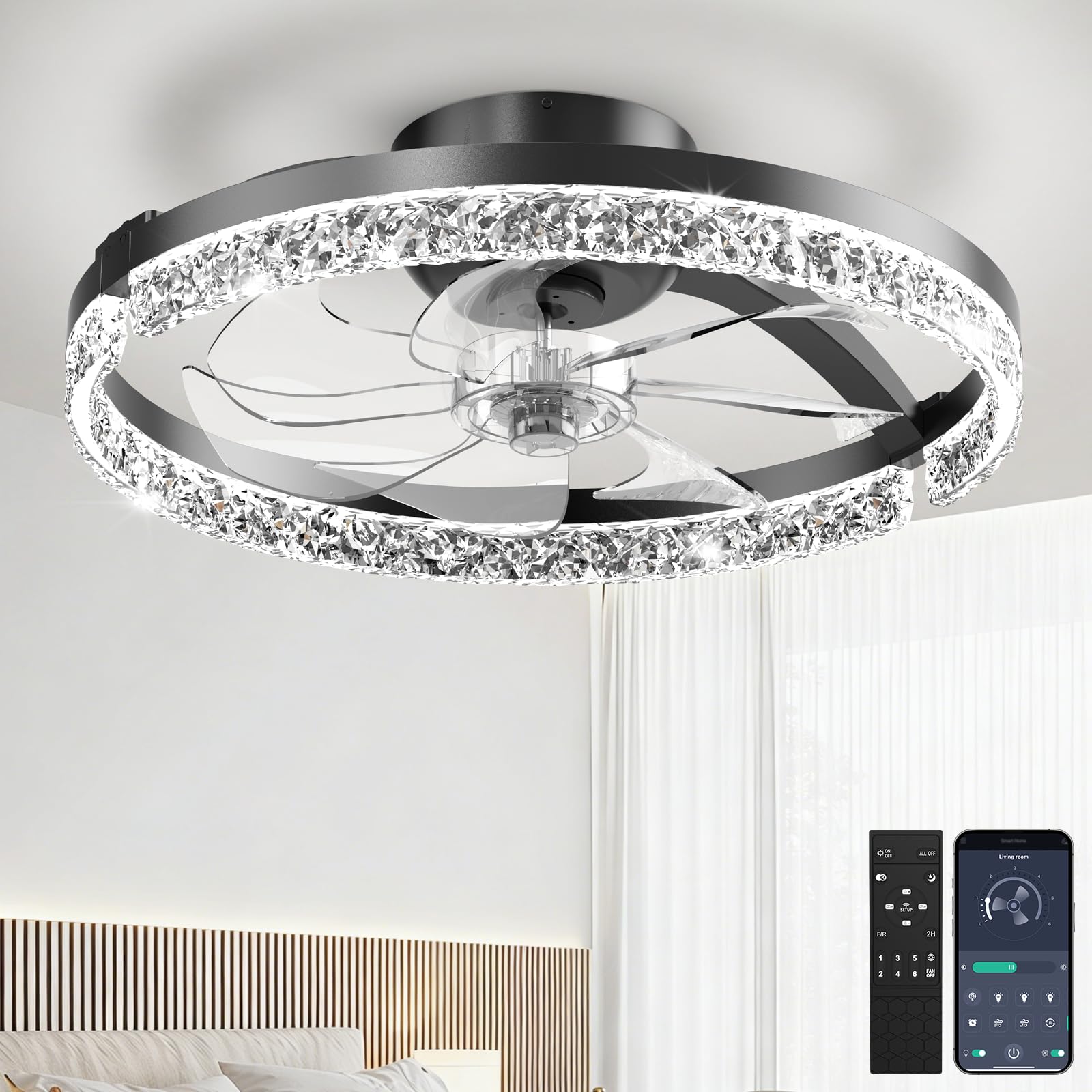 Aphyni Deckenventilatoren mit Beleuchtung