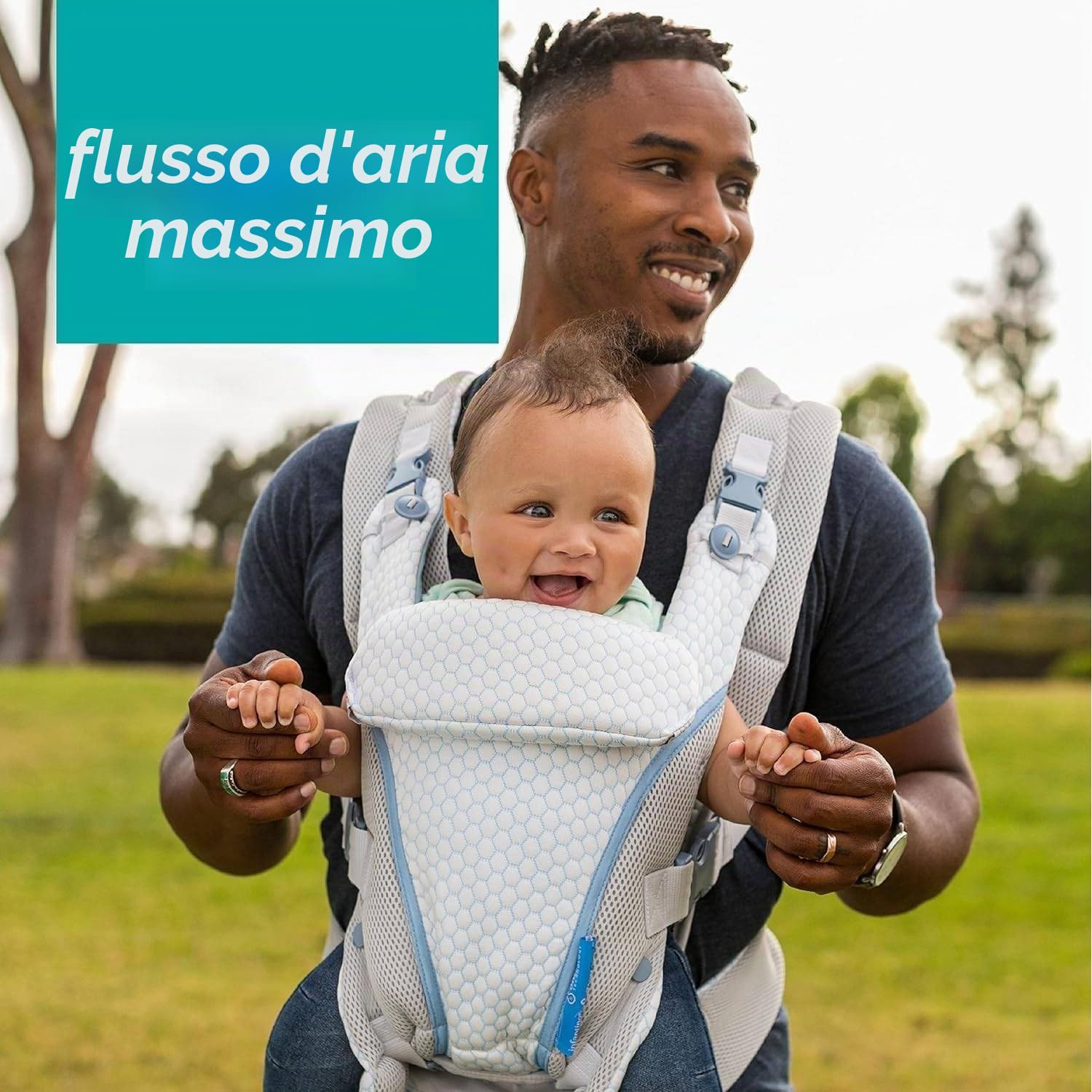 Infantino Staycool - Marsupio convertibile 4 in 1, comoda tasca portaoggetti, design ergonomico, adattabile per gli anni, legame a mani libere per neonati e bambini da 3,63 a 18,14, grigio