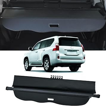 غطاء شحن متوافق مع لكزس GX460 2010-2023 غطاء صندوق خلفي قابل للسحب غطاء صندوق حماية صندوق حماية غطاء شاشة لكزس GX460 غطاء شحن 2010-2018 2019 2020 2021 2023