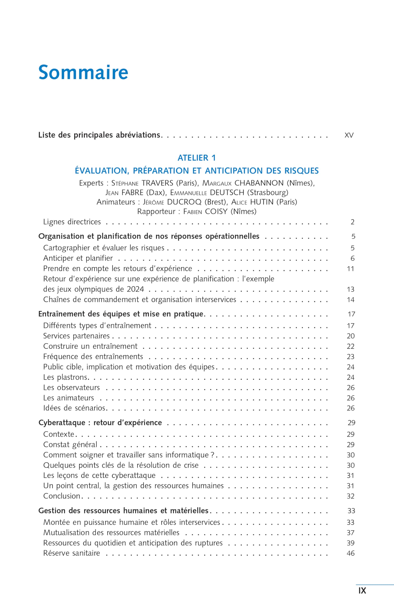 Se préparer et faire face à l'exceptionnel