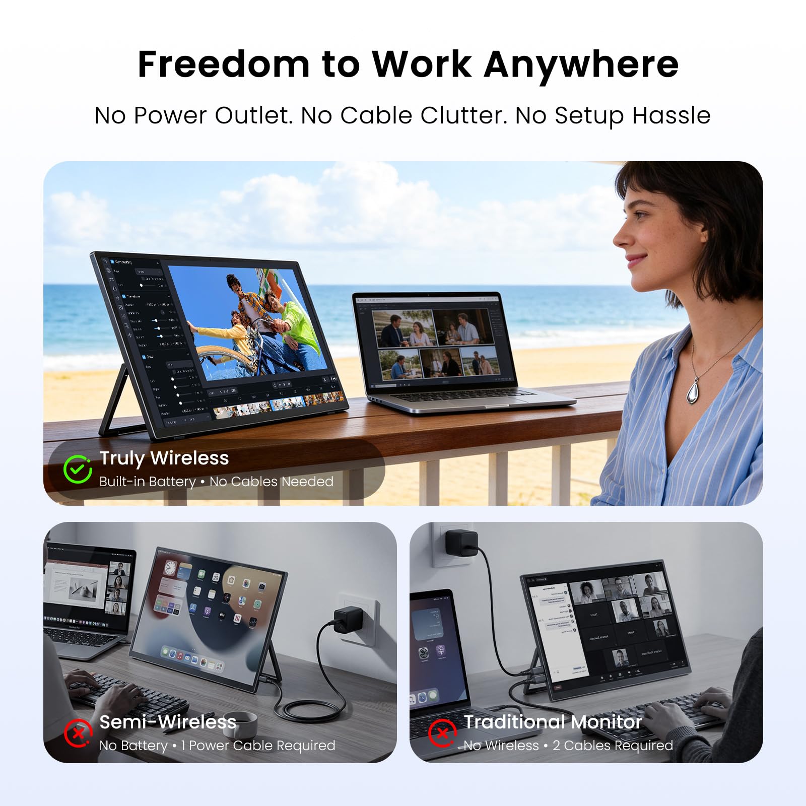 Amazon.com: UPERFECT Wireless Portable Monitor with Battery