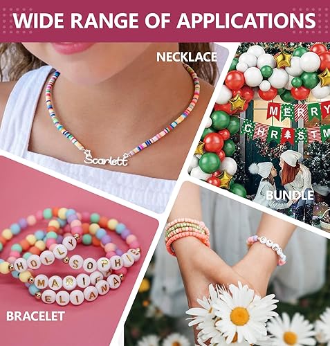 Miniatura 6 de Cordón elástico de 0.028 in para pulseras, cordón elástico transparente para hacer pulseras, cuentas de arcilla, cadena de cristal decorativo para